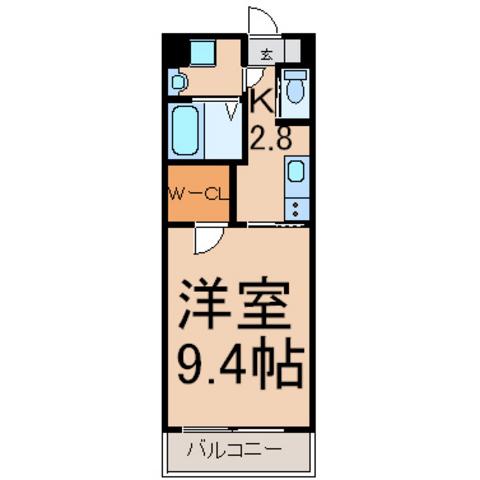 サンモールMARUHARA(1K/3階)の間取り写真