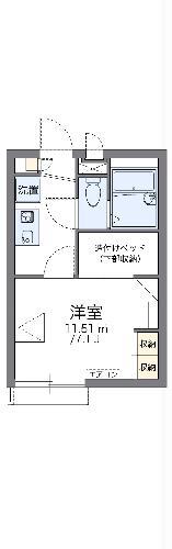レオパレスディアコート乙島(1K/2階)の間取り写真