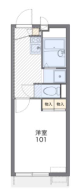 レオパレス七国レオン(1K/2階)の間取り写真