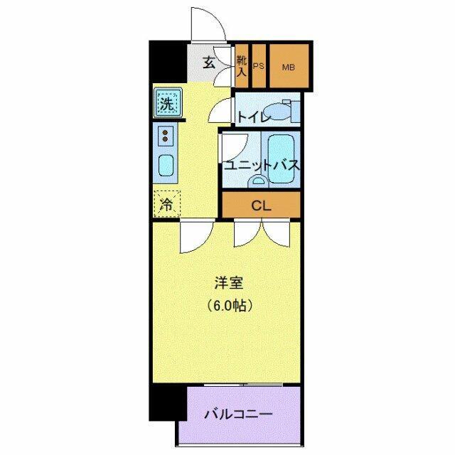 MAXIV関内(1K/3階)の間取り写真