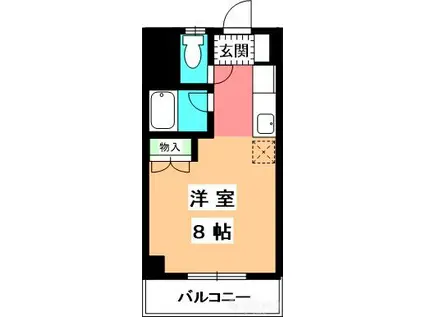 ビューハイツ樋又(ワンルーム/2階)の間取り写真