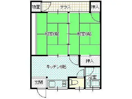カーサ滝澤(3DK/1階)の間取り写真