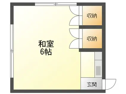 コスモ荘(1K/2階)の間取り写真
