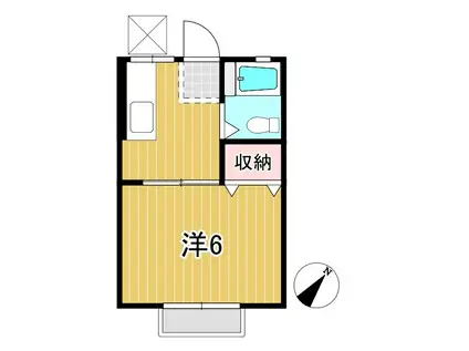 戸崎スチューデンツハウスA(1K/2階)の間取り写真
