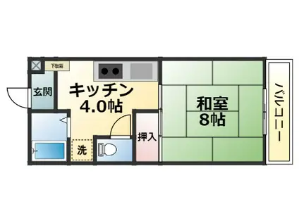 サンピア重信(1DK/3階)の間取り写真