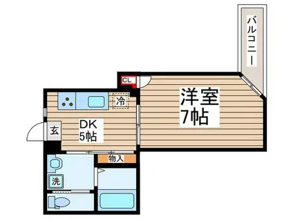カネサカ第2関口マンション(1DK/3階)の間取り写真