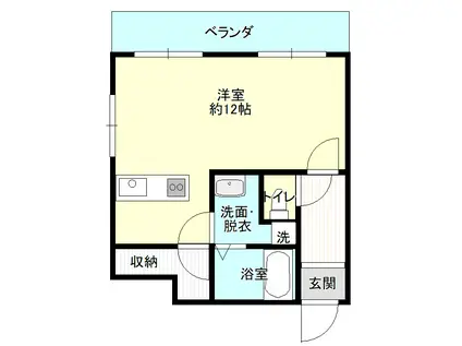 クリマーマンション(1LDK/5階)の間取り写真