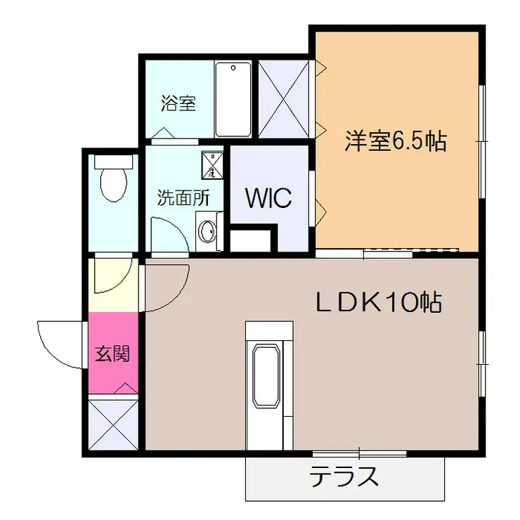 プランドール観音 1階階 間取り