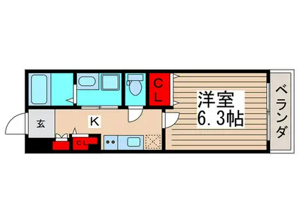 S-FORT船橋海神(1K/4階)の間取り写真