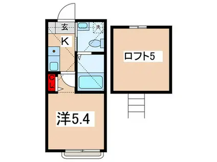 ゆずハイムよみうりランド(1K/2階)の間取り写真