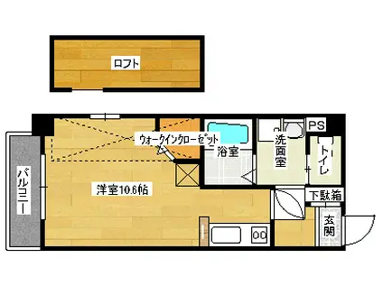 KATAYAMABLDG 20(ワンルーム/9階)の間取り写真