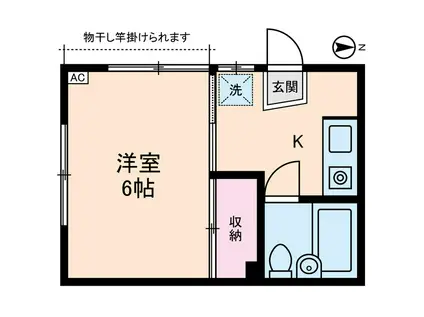 マ・メゾン堀ノ内(1K/1階)の間取り写真