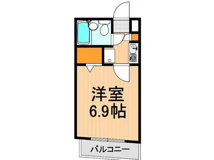 セザール綾瀬(1K/2階)の間取り写真