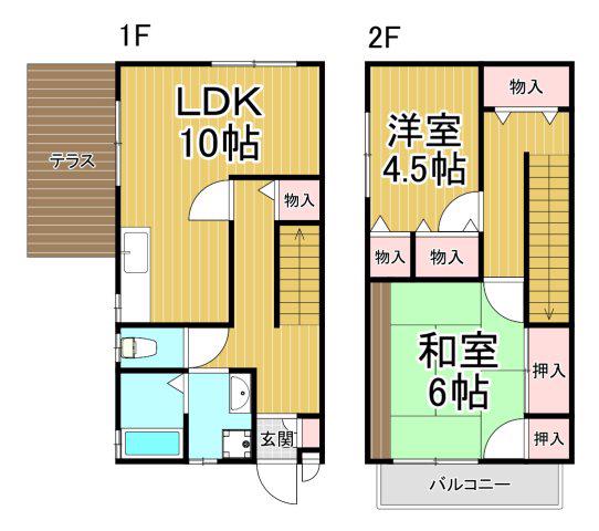 エントピア2(2LDK/1階)の間取り写真