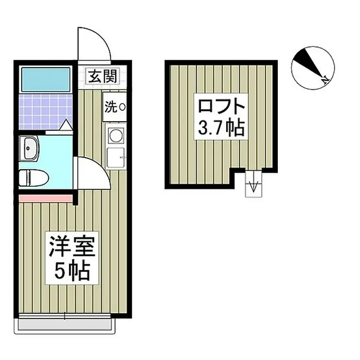 パレス杉田V 1階階 間取り