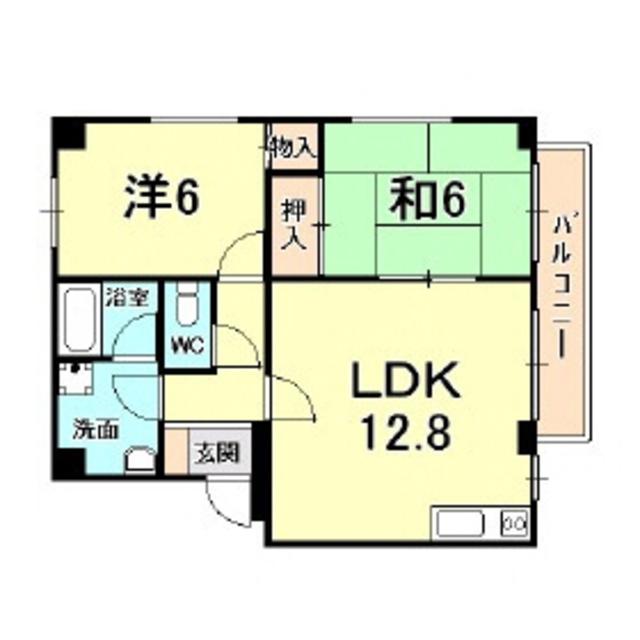 ラピーヌ2(2LDK/3階)の間取り写真