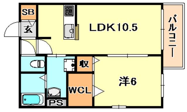 メゾンプレミール(1LDK/1階)の間取り写真