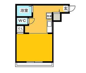 ZIP須崎(1K/3階)の間取り写真