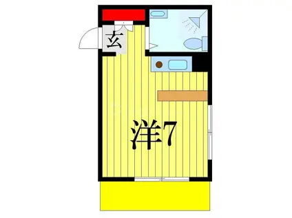 トレスプラタ南行徳(ワンルーム/2階)の間取り写真