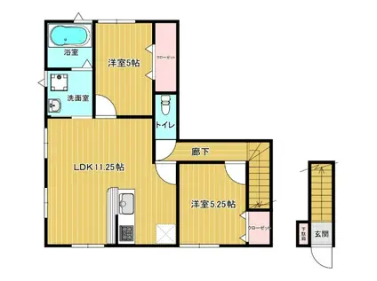 プランドール柏(2LDK/2階)の間取り写真