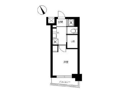 スカイコート後楽園イースト(1K/10階)の間取り写真