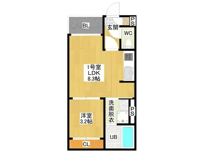 REGALEST SOWAKA則武(1LDK/2階)の間取り写真