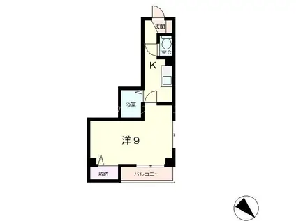 AMPLEUR(1K/4階)の間取り写真