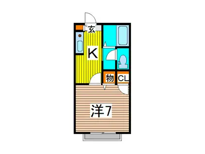 LIBRA(1K/1階)の間取り写真