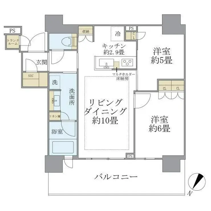 Brillia有明City Tower 18階階 間取り