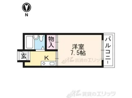 タイガーハウス(1K/1階)の間取り写真