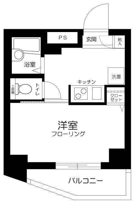 スカイコート大塚第2(1K/2階)の間取り写真