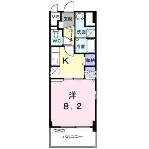 セイバリー道意(1K/4階)の間取り写真