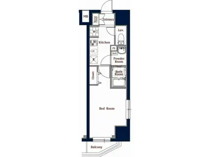 Nステージ上野(1K/7階)の間取り写真