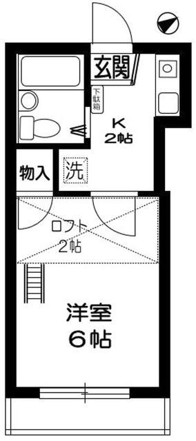 APA花の木(1K/1階)の間取り写真
