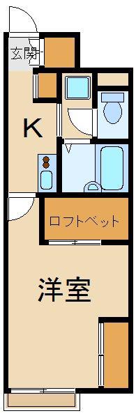 レオパレスCOSMO(1K/2階)の間取り写真