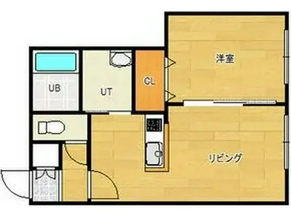 ドルチェヴィータ(1LDK/4階)の間取り写真