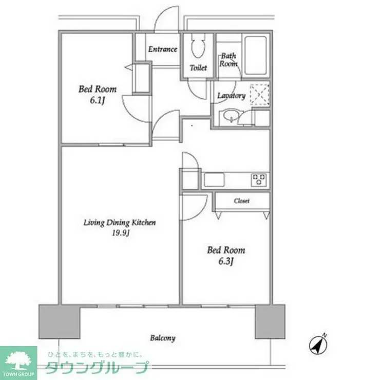 プラザタワー勝どき 30階階 間取り