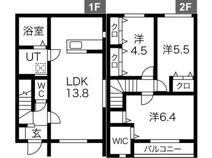 MERVEILLE II(3LDK/1階)の間取り写真