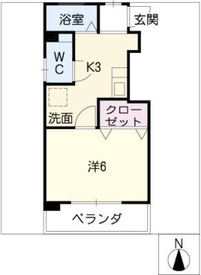 アビタシオン本郷(1K/1階)の間取り写真