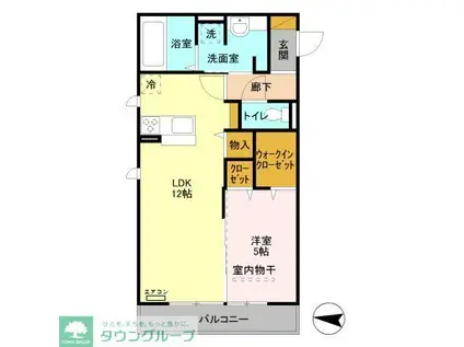 レーヴ II(1LDK/2階)の間取り写真