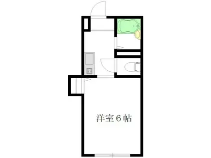 ハウスサトウ(1K/1階)の間取り写真