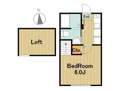 ライブリー元橋本(1K/1階)の間取り写真