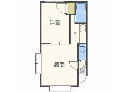 コートエクシードC棟(1LDK/3階)の間取り写真