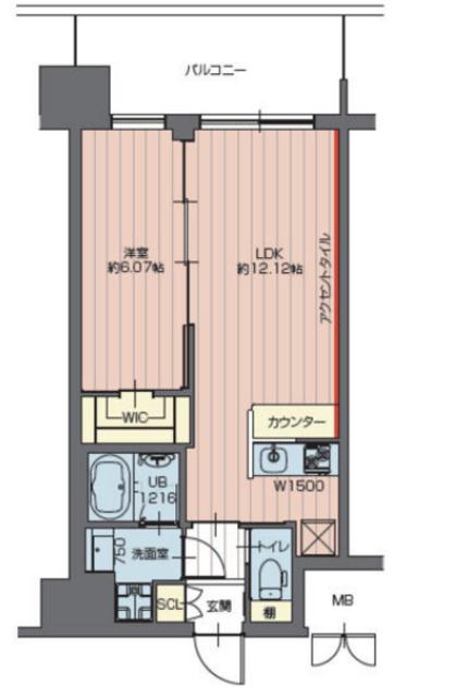 プレジオ川口(1LDK/9階)の間取り写真