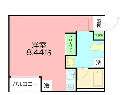 SHELLORA(ワンルーム/1階)の間取り写真