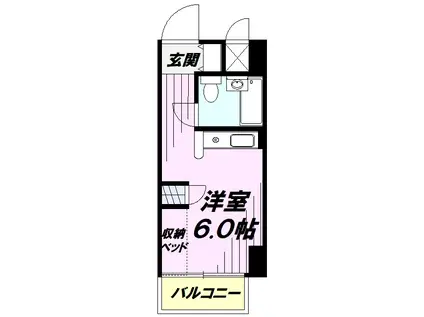 インディビレッジ(ワンルーム/11階)の間取り写真