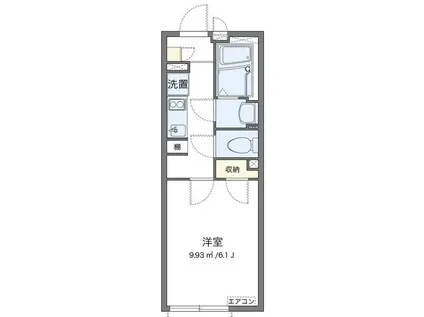 クレイノ高円寺(1K/1階)の間取り写真
