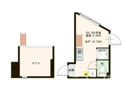 A-CUBE(ワンルーム/1階)の間取り写真