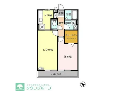 リヴェール・エスト(1LDK/1階)の間取り写真