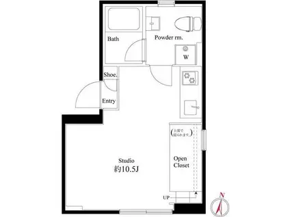 パレット志村坂上(ワンルーム/1階)の間取り写真